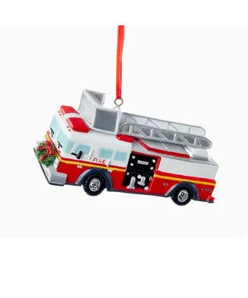 Fire Truck Ornament For Personalization