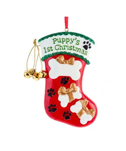 "Puppy's 1st Christmas" Stocking For Personalization